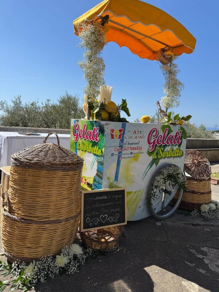 carretto sorbetto matrimonio elegante